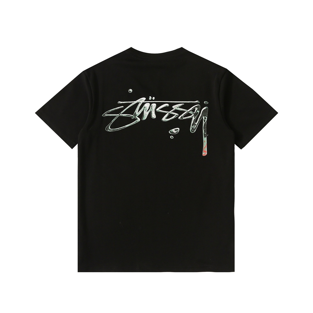 stussy ステューシー tシャツ タグｎ級品 シンプル 純綿トップス 半袖 ロゴプリント 丸首 2色可選_4