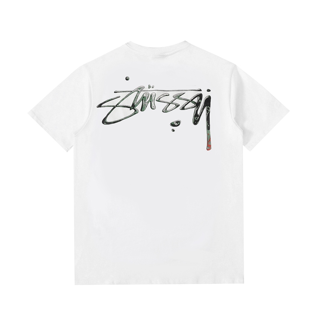 stussy ステューシー tシャツ タグｎ級品 シンプル 純綿トップス 半袖 ロゴプリント 丸首 2色可選_6