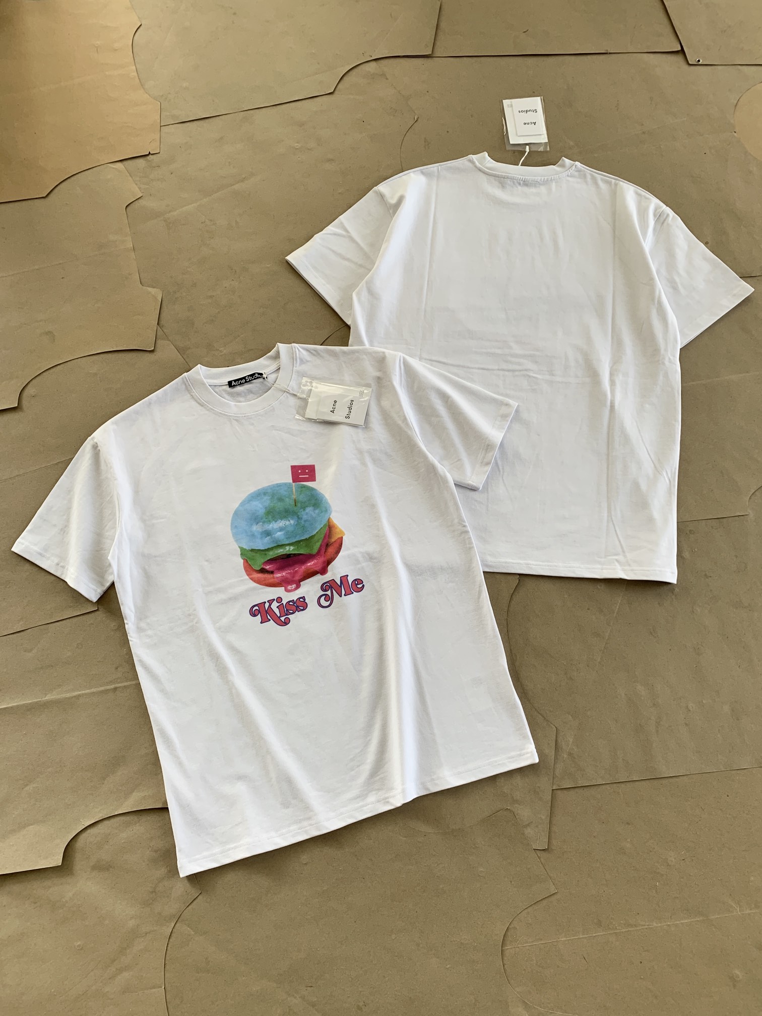 春夏数量限定 アクネストゥディオ tシャツ激安通販 トップス 純綿 大人気 柔らかい ハンバーグプリント 男女兼用 2色可選_28