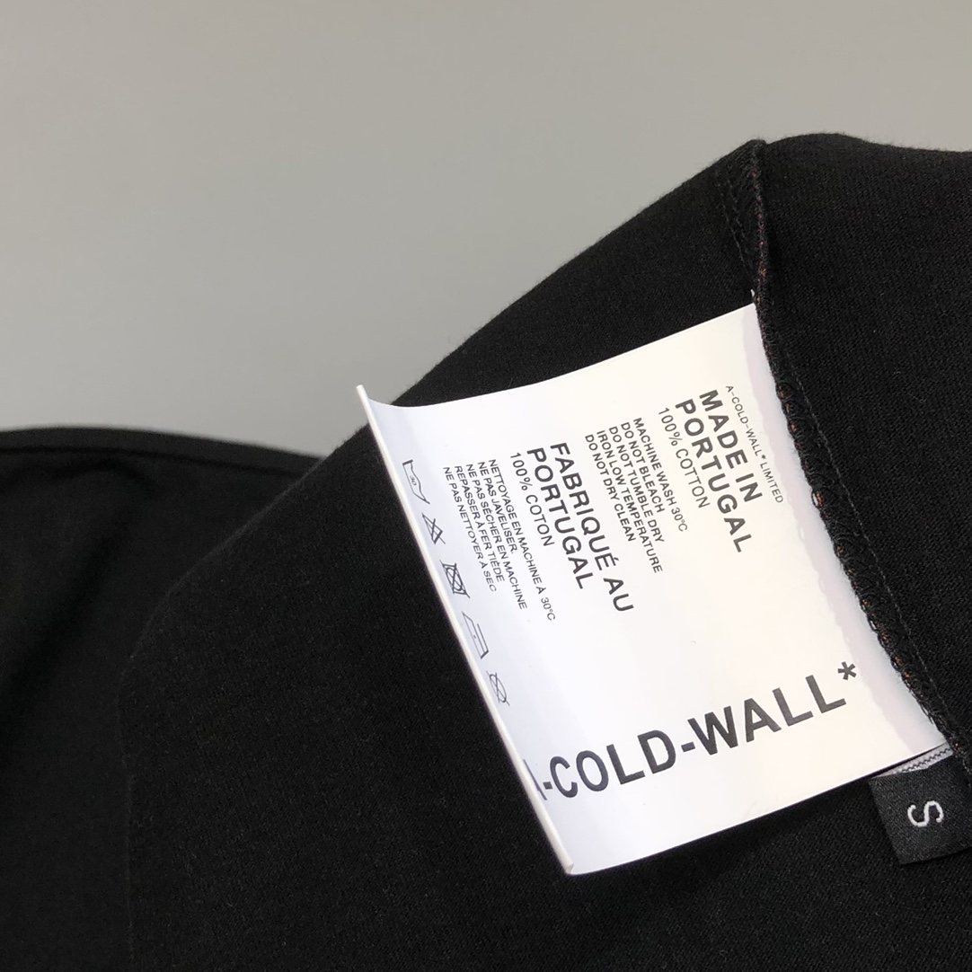 ACOLDWALL アコールドウォール tシャツ激安通販 純綿トップス ブリティッシュスタイル プリント 半袖 ブラック_8