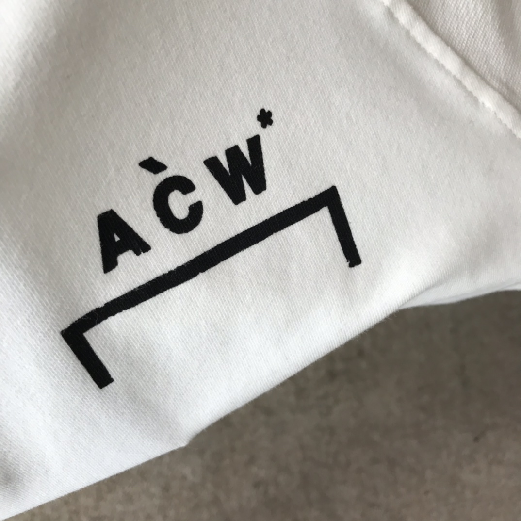 ACOLDWALL ア・コールドウォールトップス激安通販 トップス 長袖Tシャツ 純綿 シンプル ハイネック 半チャック ホワイト_4