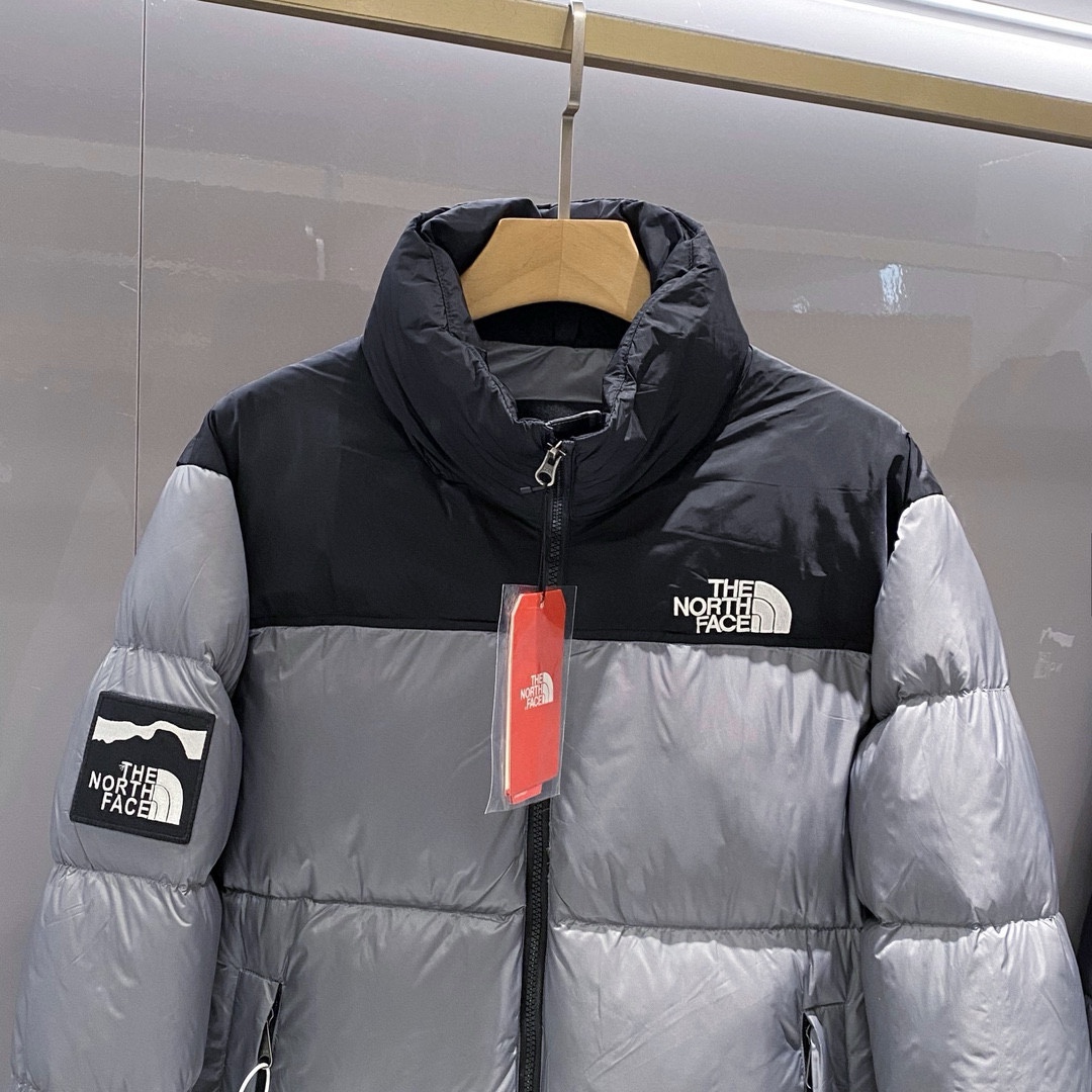 the north face マウンテンダウンジャケット サイズ感コピー 軽量 アウター トップス 暖かい 保温 ファッション 大人気 ハイネック グレイ_3