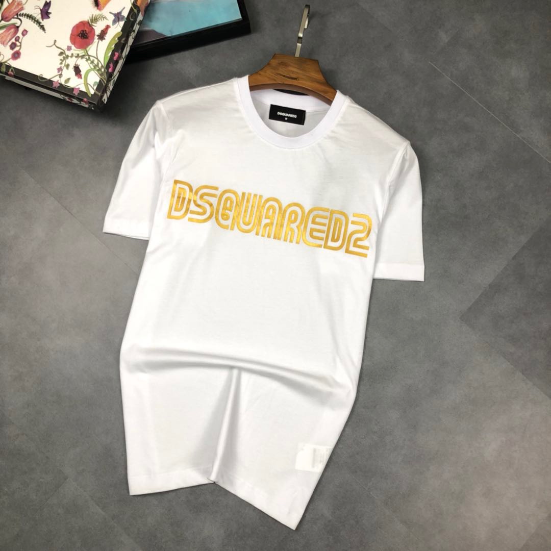 お買い得豊富な ディー スクエアー ド メンズ偽物 ド 公式コピー シンプル Tシャツ トップス 純綿 品質保証 短袖 2色可選_3