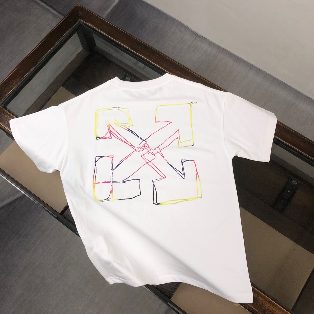 驚き 破格値2024 新着 オフホワイトｔシャツスーパーコピー ブランド 矢印 要素_2