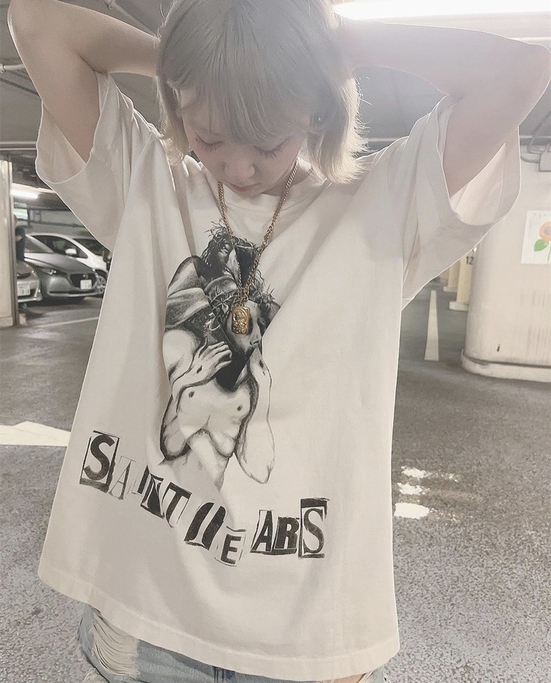 SAINTMICHAEL 新作到着!! セントマイケル オンラインｎ級品 純綿 短袖tシャツ プリント スーパースター トップス  シンプル 大人気 ホワイト_9