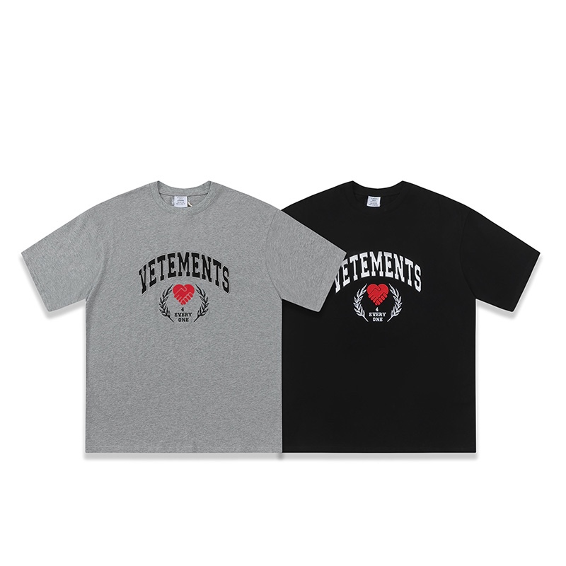 人気定番豊富な tシャツ vetementsコピー 純綿 トップス 半袖 プリント ファッション 大人気 丸首 2色可選_1