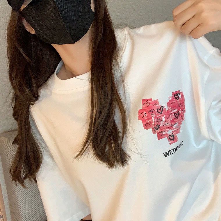 ウェルダン アパレル激安通販トップス Tシャツ ゆったり 大きおハットプリント 男女兼用 純綿 2色可選_4