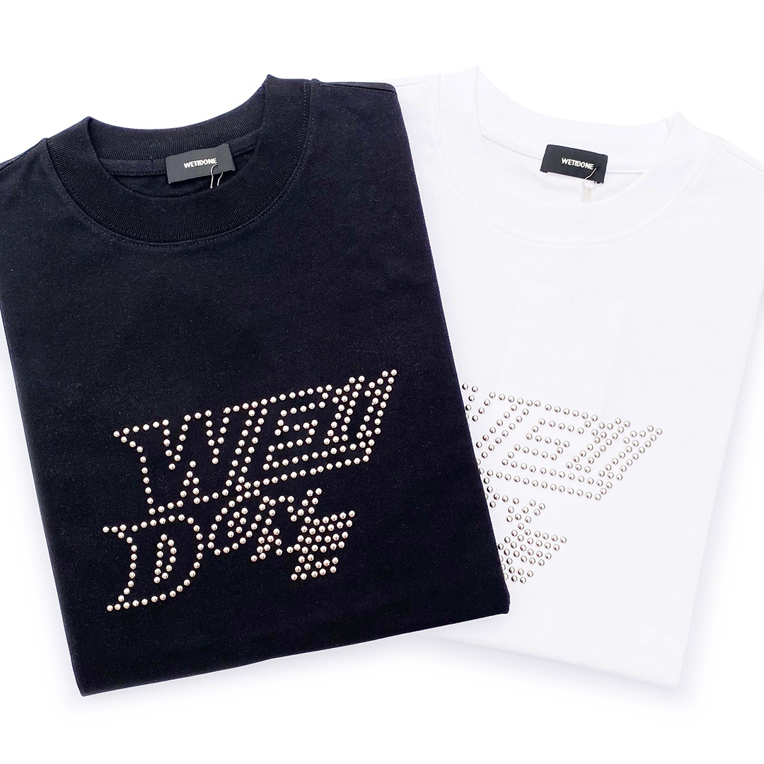 WE11DONE ウェルダン服ｎ級品 純綿Tシャツ トップス 半袖 プリント リベットロゴ ファッション 2色可選_1