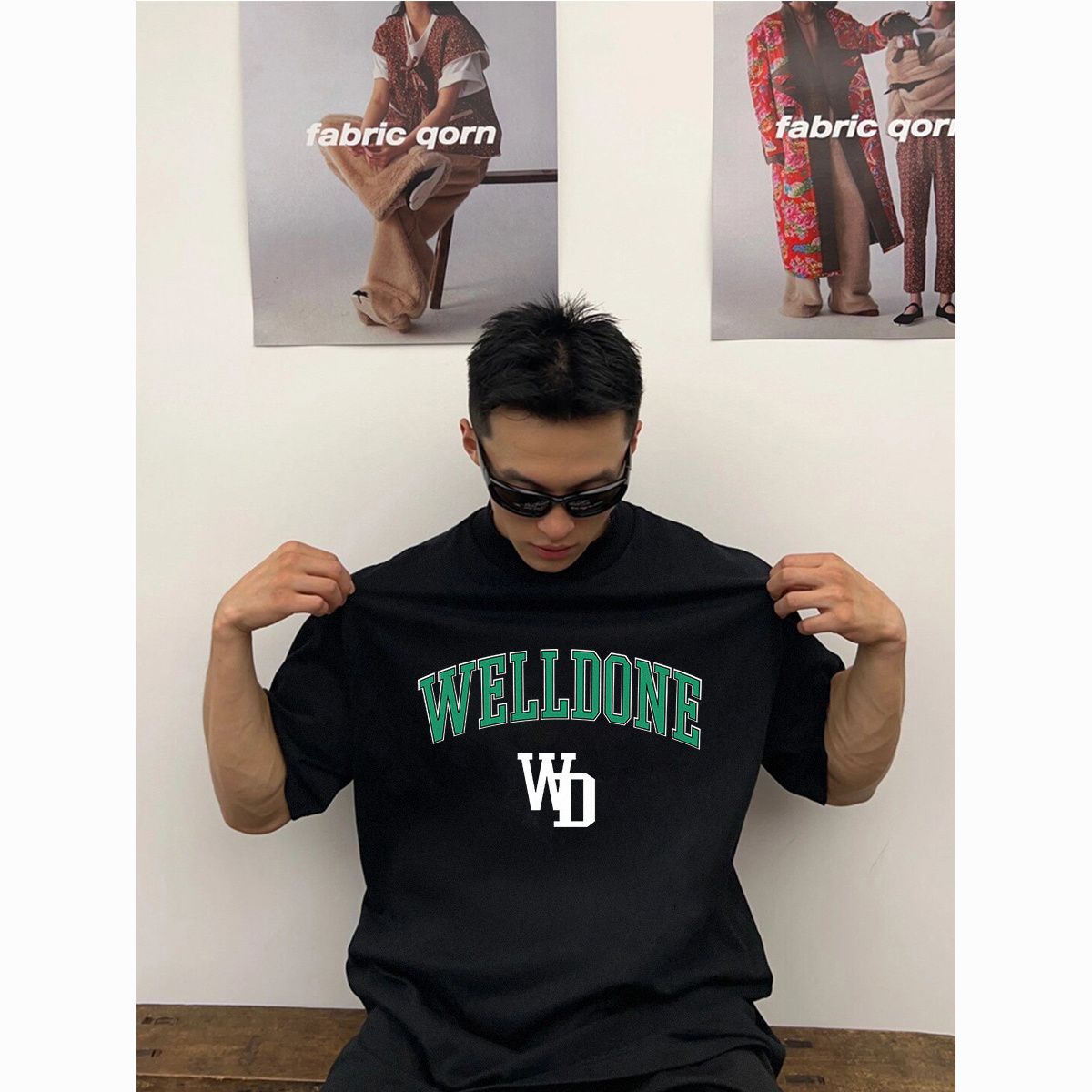 WE11DONE 人気品 ウエルダンの意味スーパーコピー 純綿Tシャツ トップス 半袖 シンプル 2色可選_4