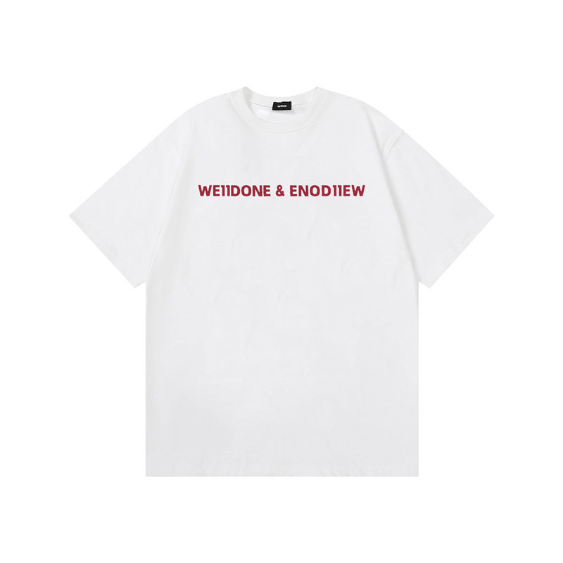 WE11DONE 今季セール限定品 ウェルダンシャツスーパーコピー プリント 純綿Tシャツ トップス 半袖 2色可選_4