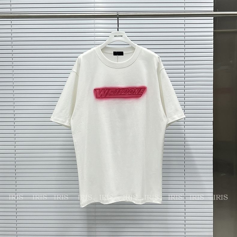 WE11DONE 個性的 24年夏新款 ウェルダン tシャツコピー プリント 純綿Tシャツ トップス 男女兼用 3色可選_8