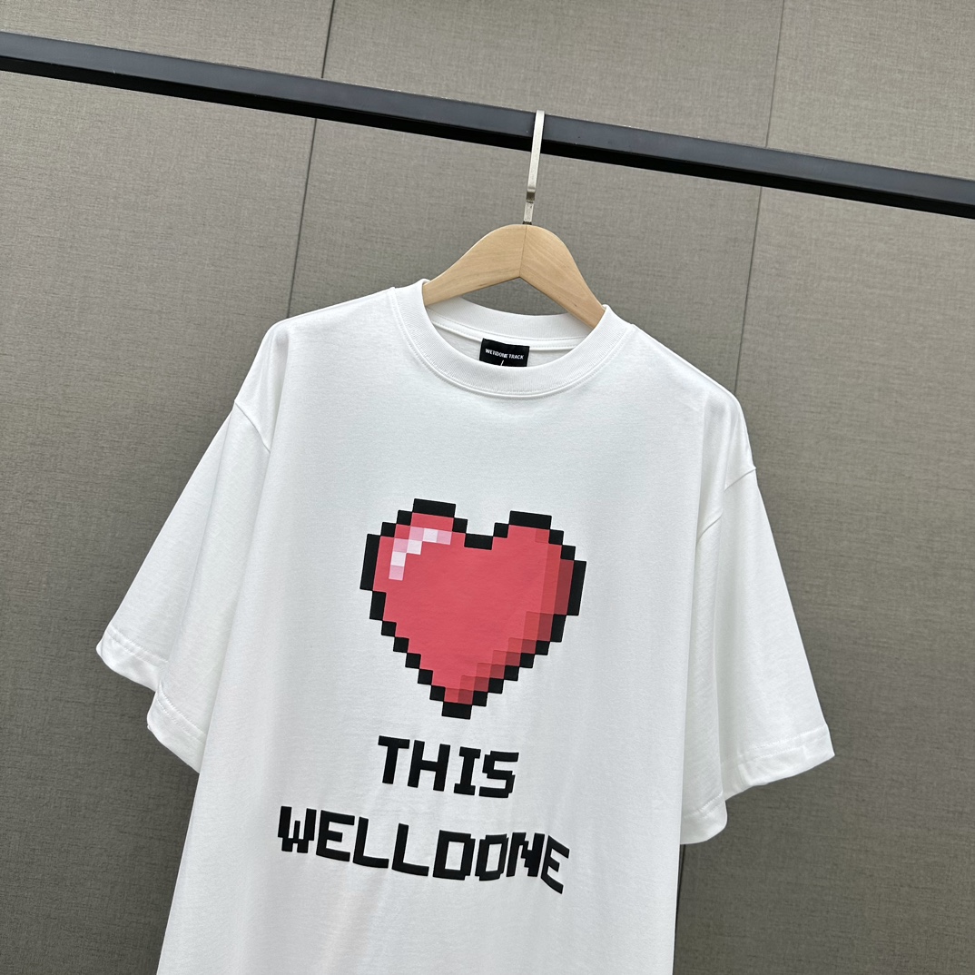 WE11DONE 大絶賛 ウエルダンの意味コピー 半袖 トップス tシャツ ハットプリント 純綿 品質保証 ホワイト_2