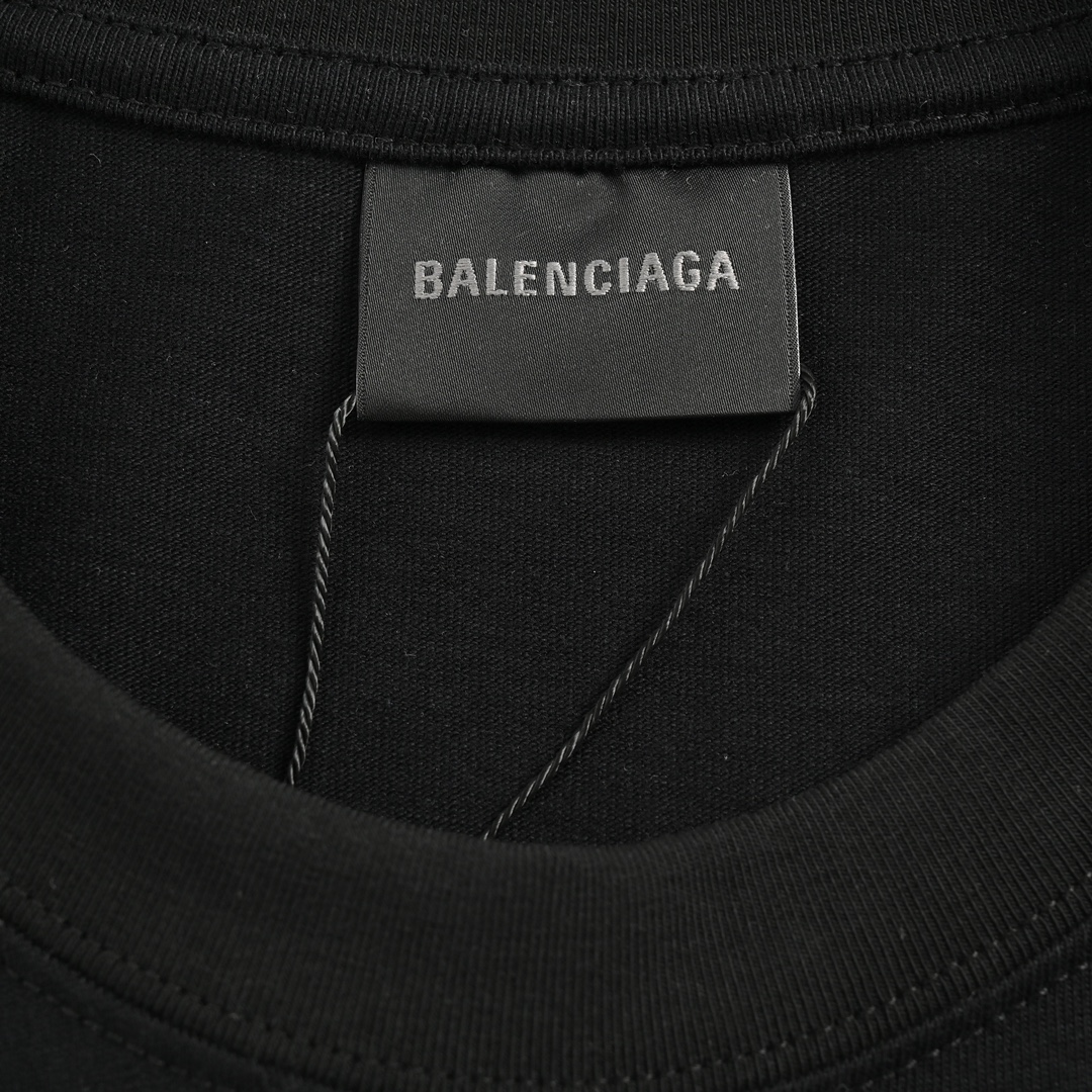 バレンシアガ BALENCIAGA限定 コピー 半袖 Tシャツ コットン ブラック 柔らかい 花柄_4