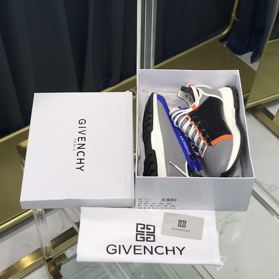 高級感に溢れ givenchy 靴 メンズ偽物 運動シューズ レザー スポーツシューズ 軽量性 通気性 ランニング ブルー_2