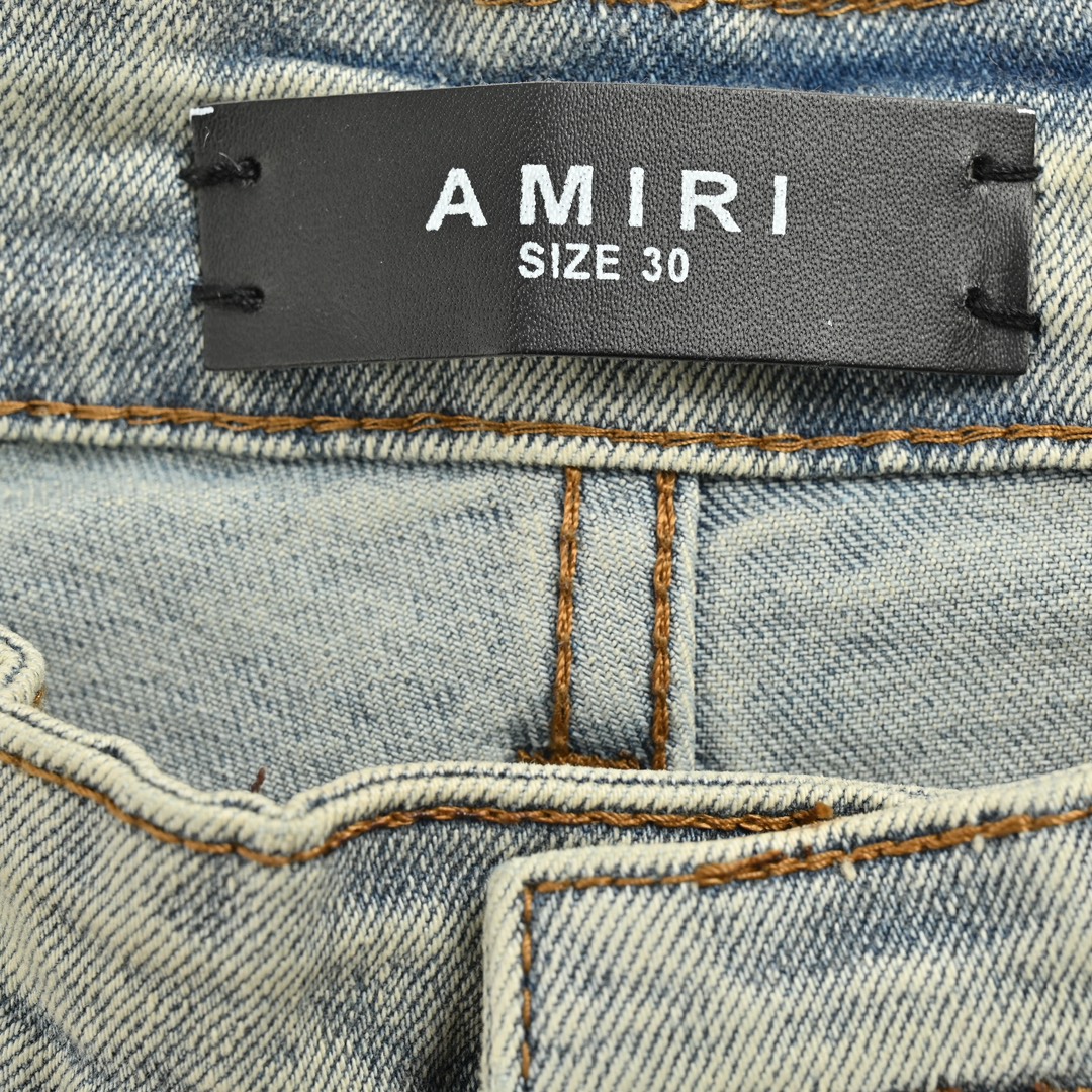 AMIRI ズボンスリットスーパーコピー デニムズボン 美脚 パンツ ジンーズ 日常服 柔らかい 通勤 通学 シンプル グレイ_5