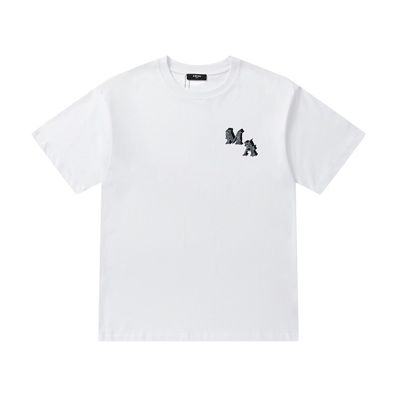 AMIRI 低価直輸入専門店 tシャツ アミ偽物 半袖 ロゴプリント 夏 シンプル 純綿 トップス 2色可選_4