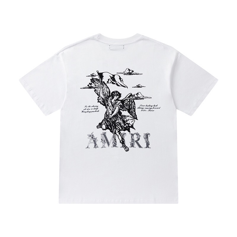 AMIRI 低価直輸入専門店 tシャツ アミ偽物 半袖 ロゴプリント 夏 シンプル 純綿 トップス 2色可選_5