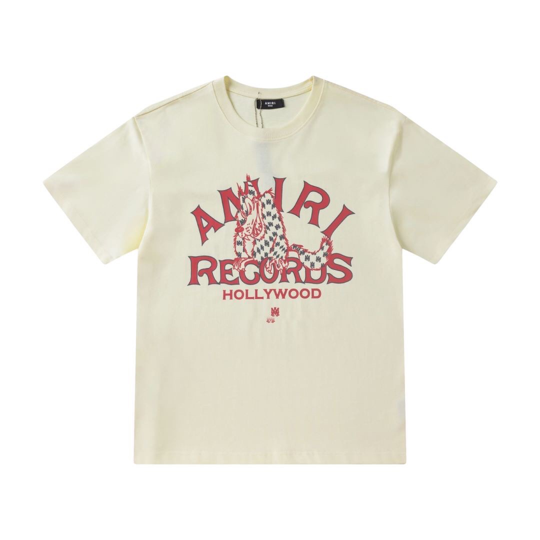 AMIRI HOT 2024夏の定番 アメリtシャツスーパーコピー 半袖 シンプル 純綿 LOGOプリント トップス 3色可選_3