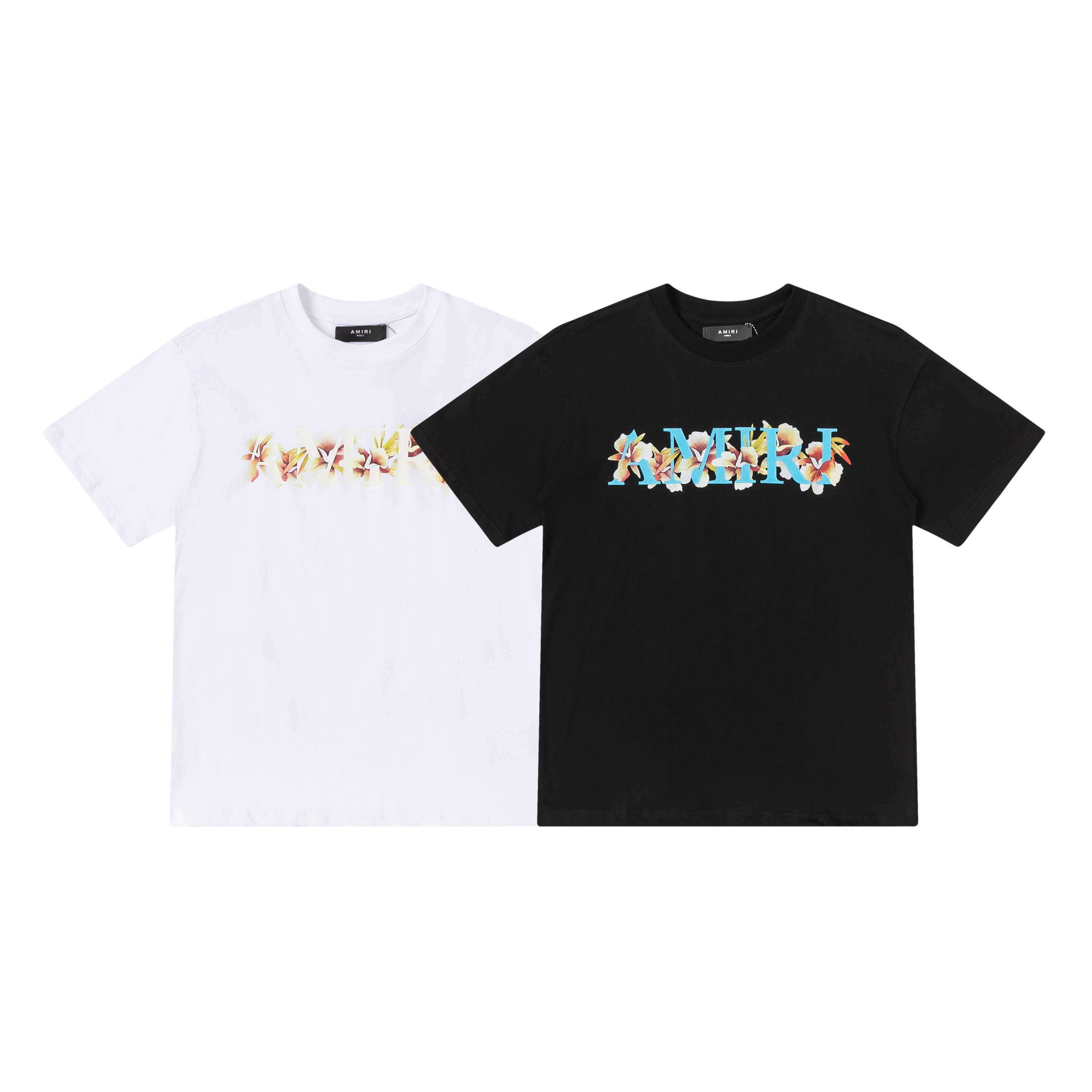 AMIRI お買い得大人気 tシャツ 00300-act偽物 柔らかい プリント 純綿 ファッション トップス  短袖 メンズ 2色可選_1