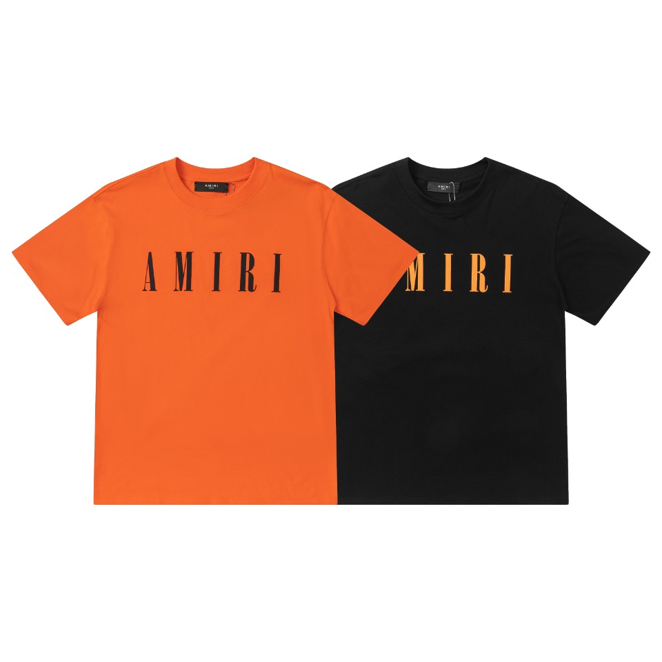 AMIRI 赤字超特価2024 tシャツ アミｎ級品 半袖 柔らかい プリント 純綿 品質保証 カラフル トップス メンズ 2色可選_1