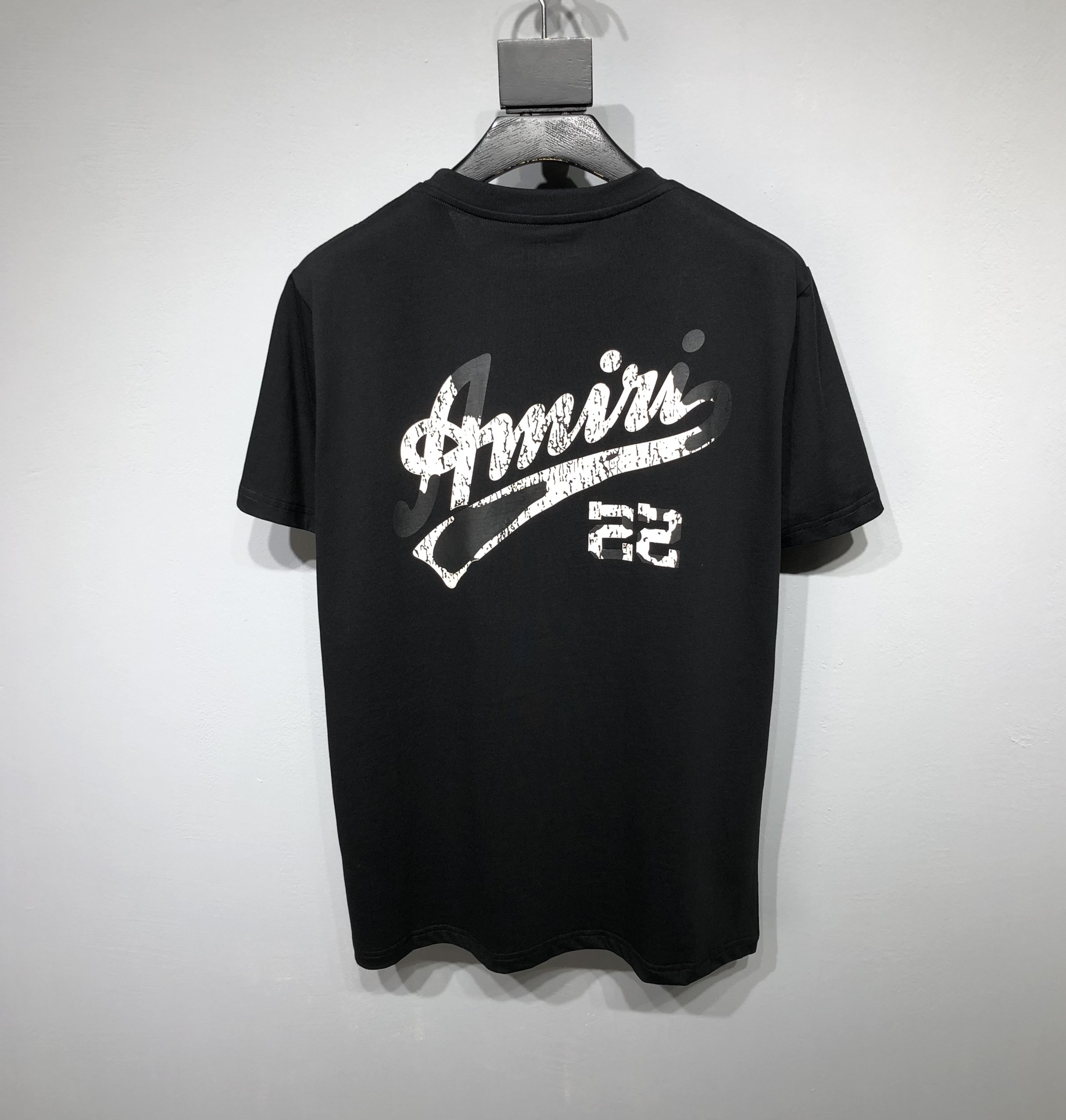 AMIRI 魅せる tシャツたたみ激安通販 半袖 柔らかい プリント 純綿 品質保証 トップス 男女兼用 ブラック_2