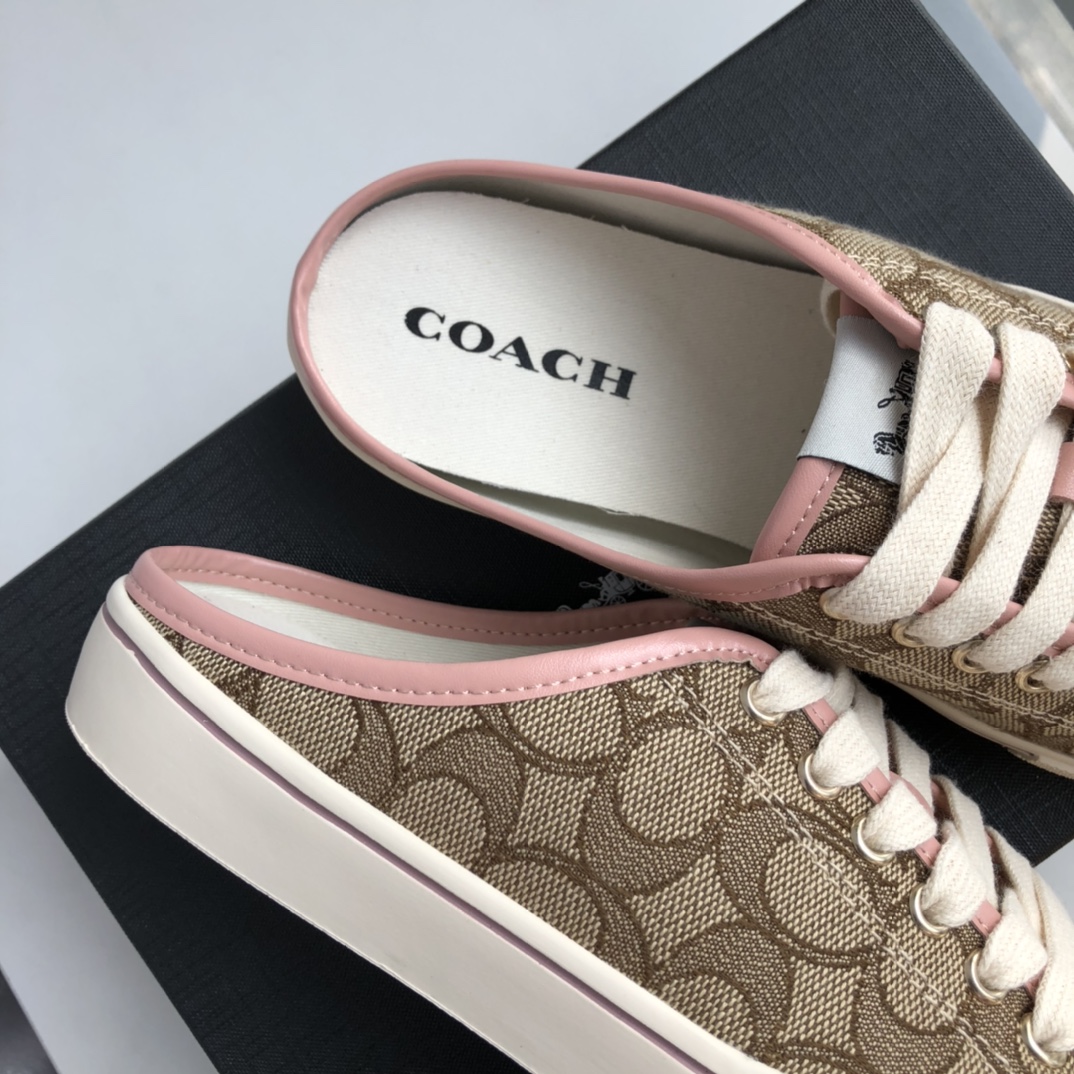 COACHコーチ靴レディーススーパーコピー シューズ サンダル スリッパ 履きやすく 花柄 ファッション ブラウン_6