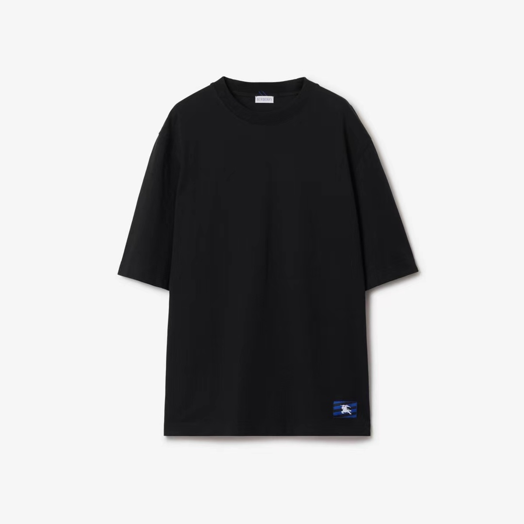 バーバリー BURBERRY限定 コピー 半袖 Tシャツ コットン ブラック 柔らかい 花柄_1