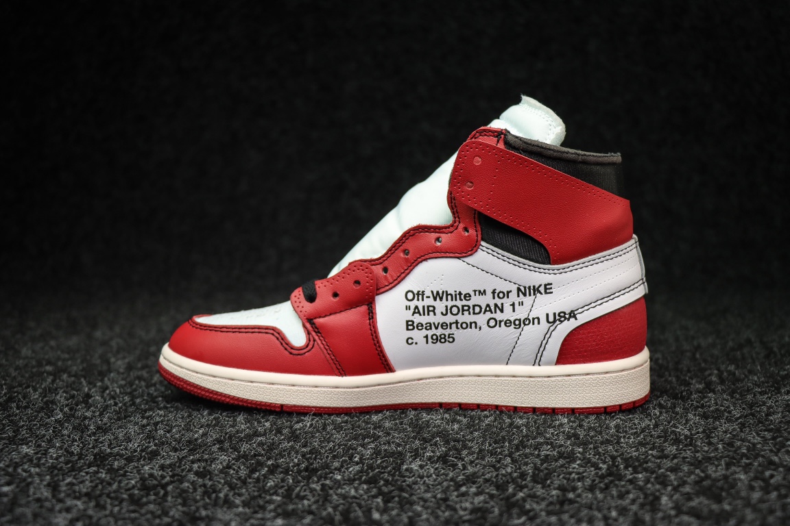 OFFWHITEオフホワイトサンダル偽物 目立つ!スニーカー 運動 ランニング Air Jordan 1 x Off Whiteコラボ  レッド_3