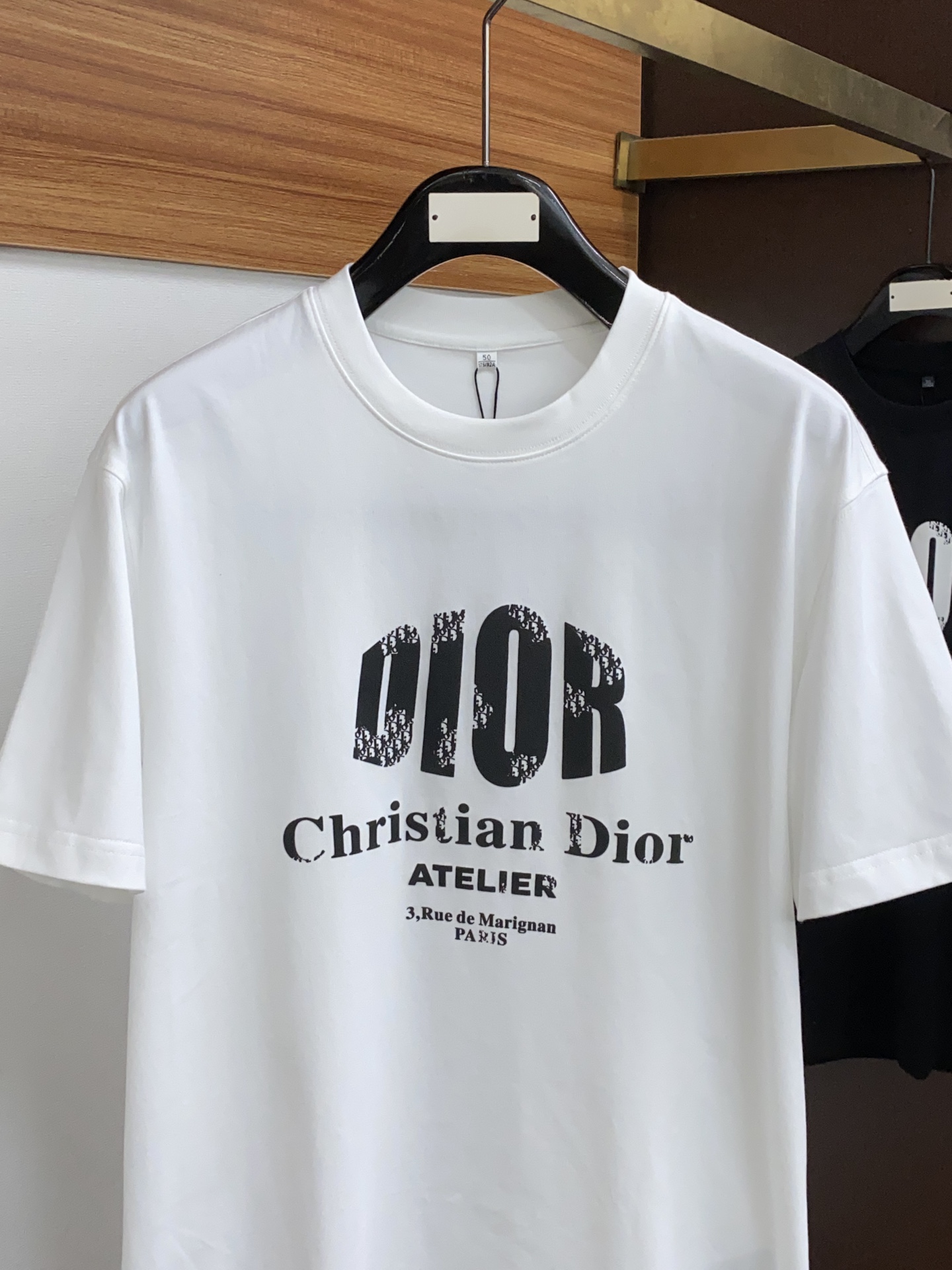 レディース ディオールtシャツ偽物 トップス 短袖 純綿 弾性がいい プリント ゆったり シンプル ホワイト_2