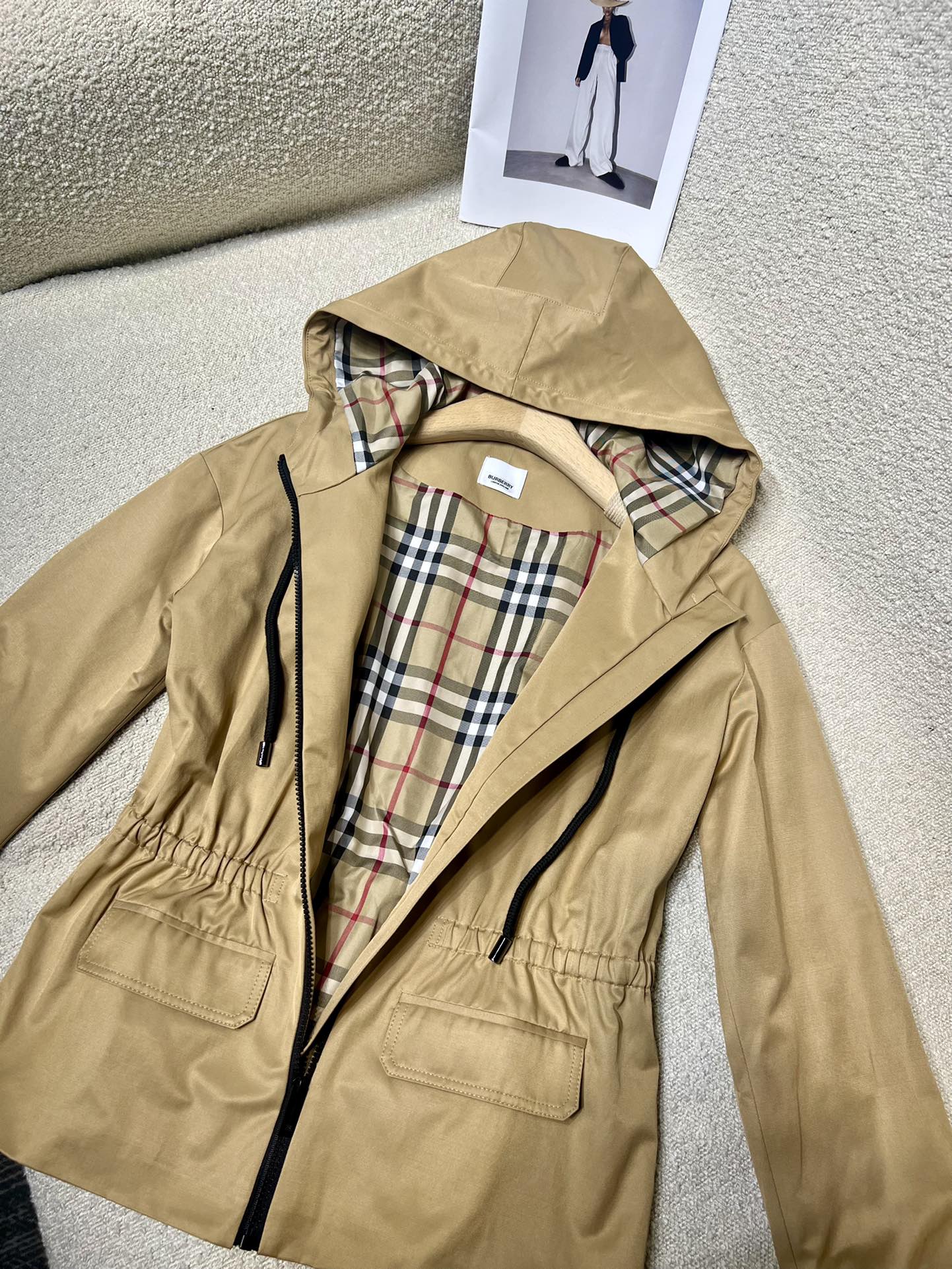 burberry black label ジャケット激安通販 アウター 冬服 トップス フード付き ファッション 柔らかい イエロー_5