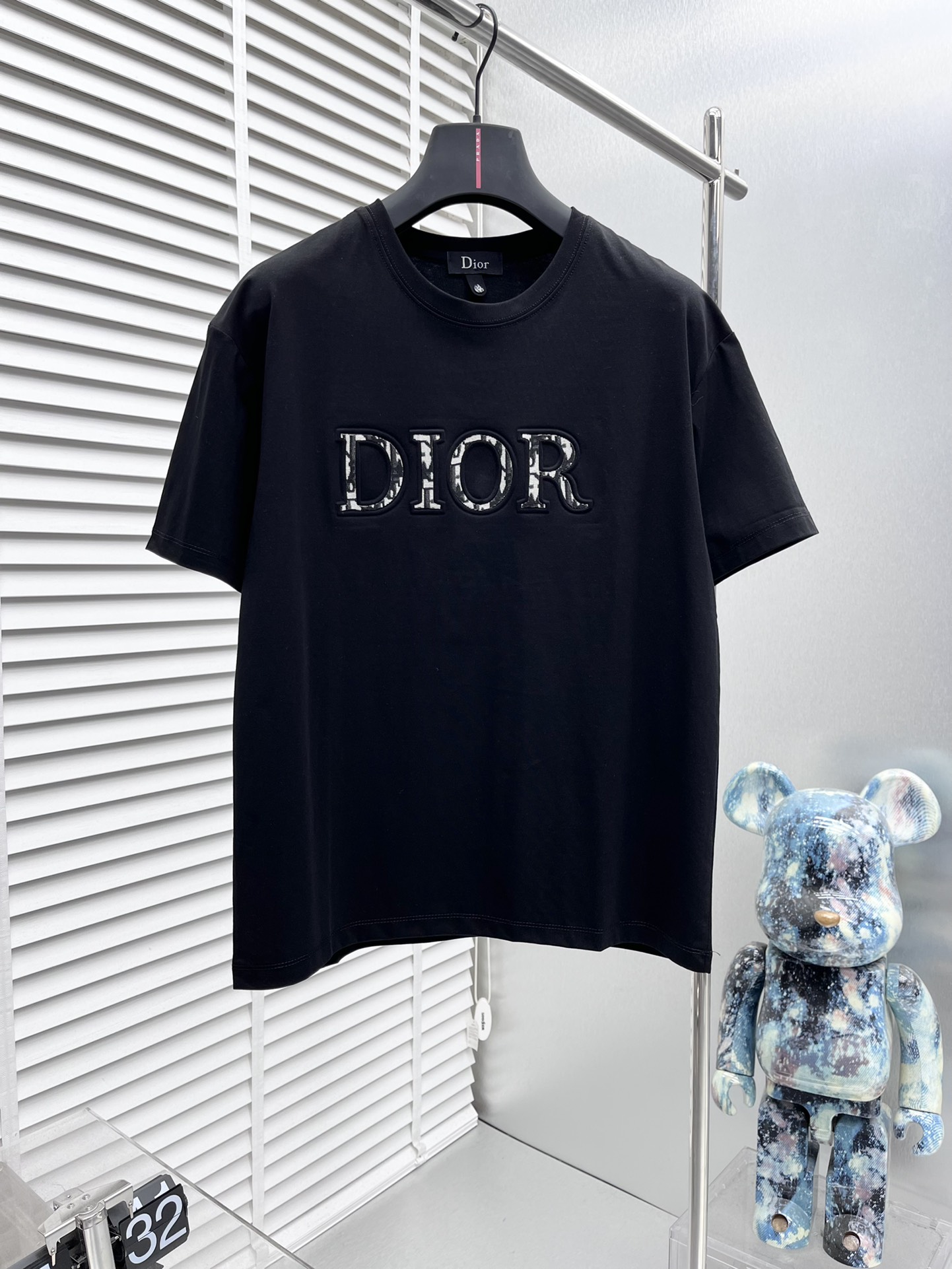 dior ミッキー tシャツＮ級品 シンプル 半袖 トップス 純綿 ファッション ロゴプリント 柔らかい ブラック_1