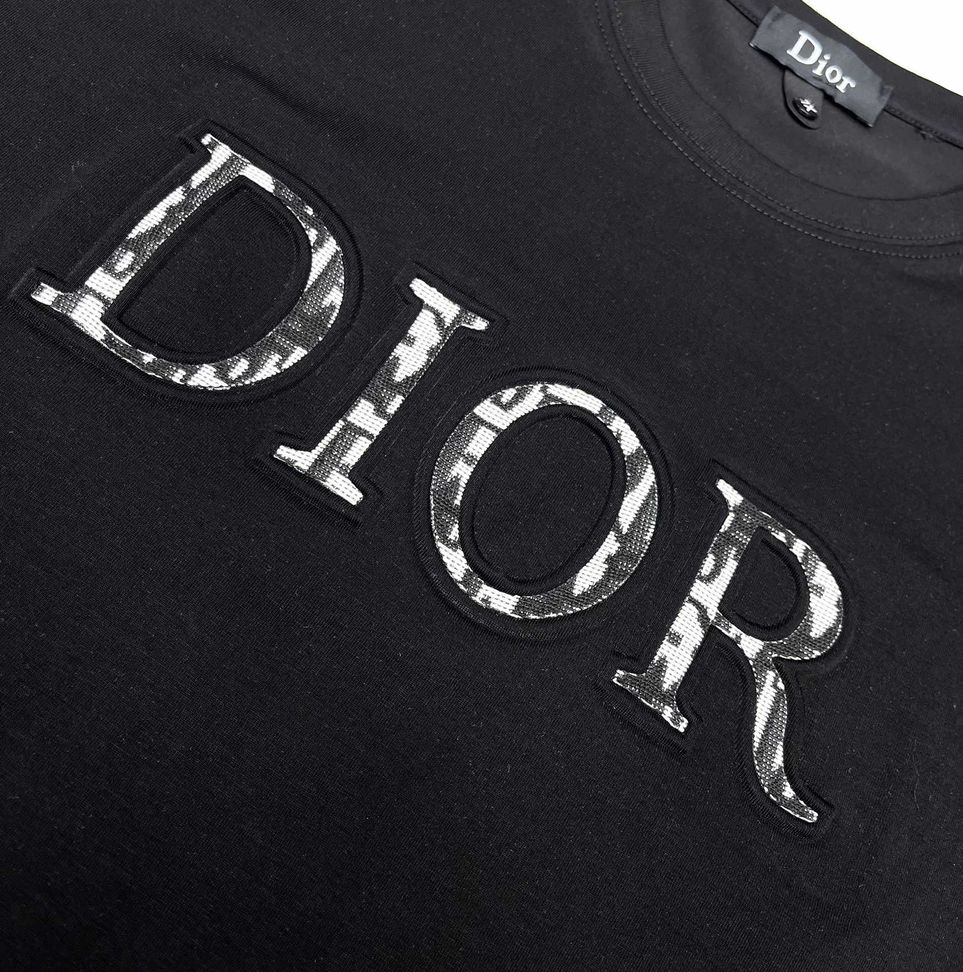 dior ミッキー tシャツＮ級品 シンプル 半袖 トップス 純綿 ファッション ロゴプリント 柔らかい ブラック_4