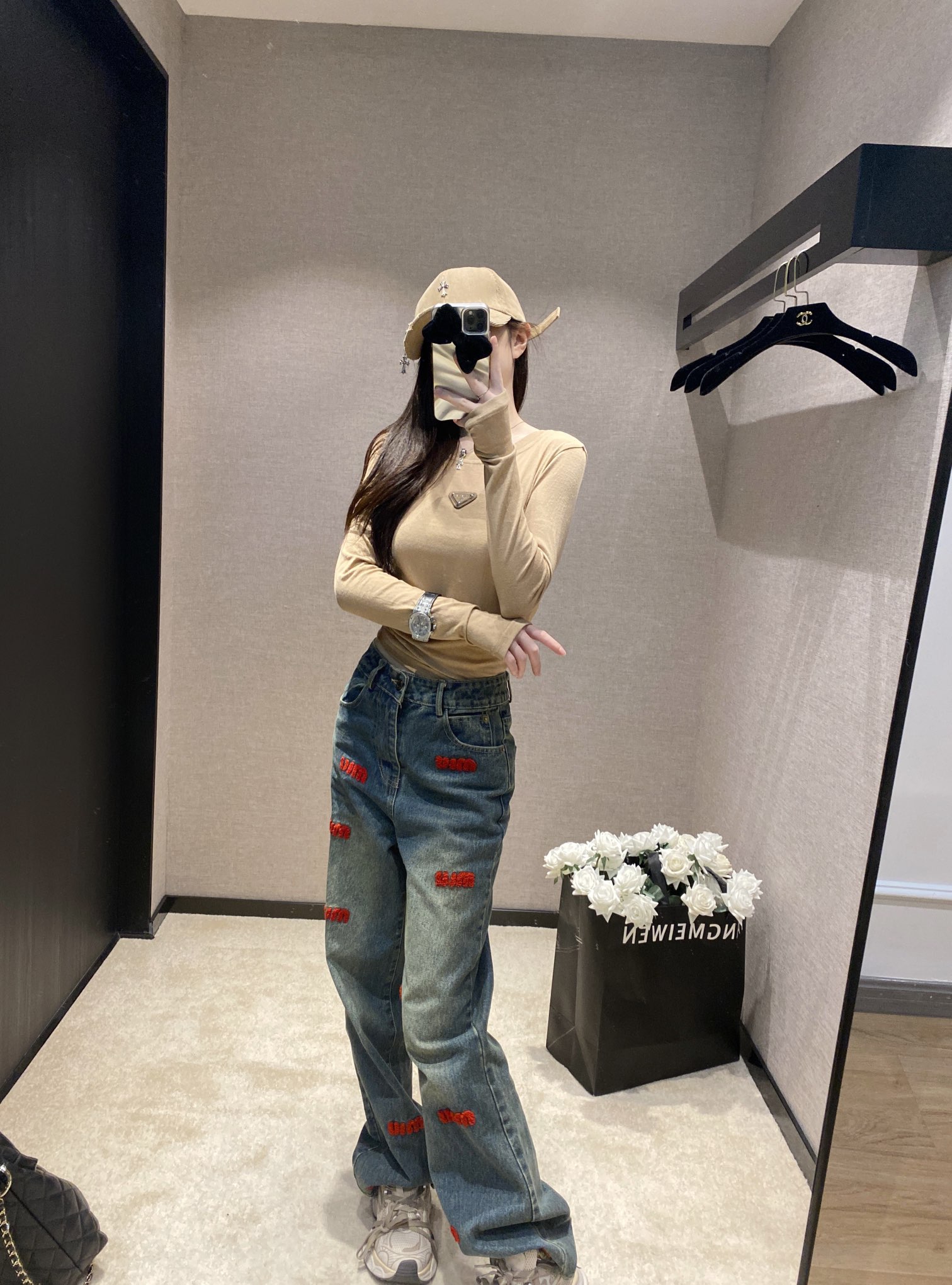 prada t シャツ メンズスーパーコピー トップス 長袖 インナー服 薄い シンプル セクシー服 レディース ブラウン_3