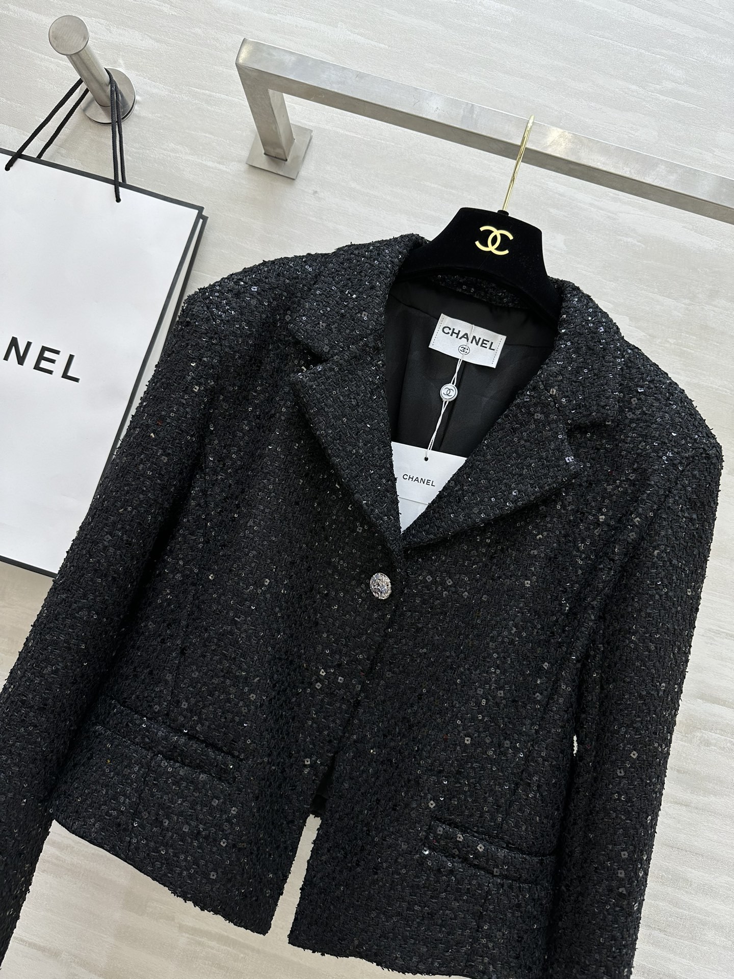 chanel ジャンパースーパーコピー アウター トップス 暖かい 柔軟 純綿 シンプル 秋服 ブラック_2