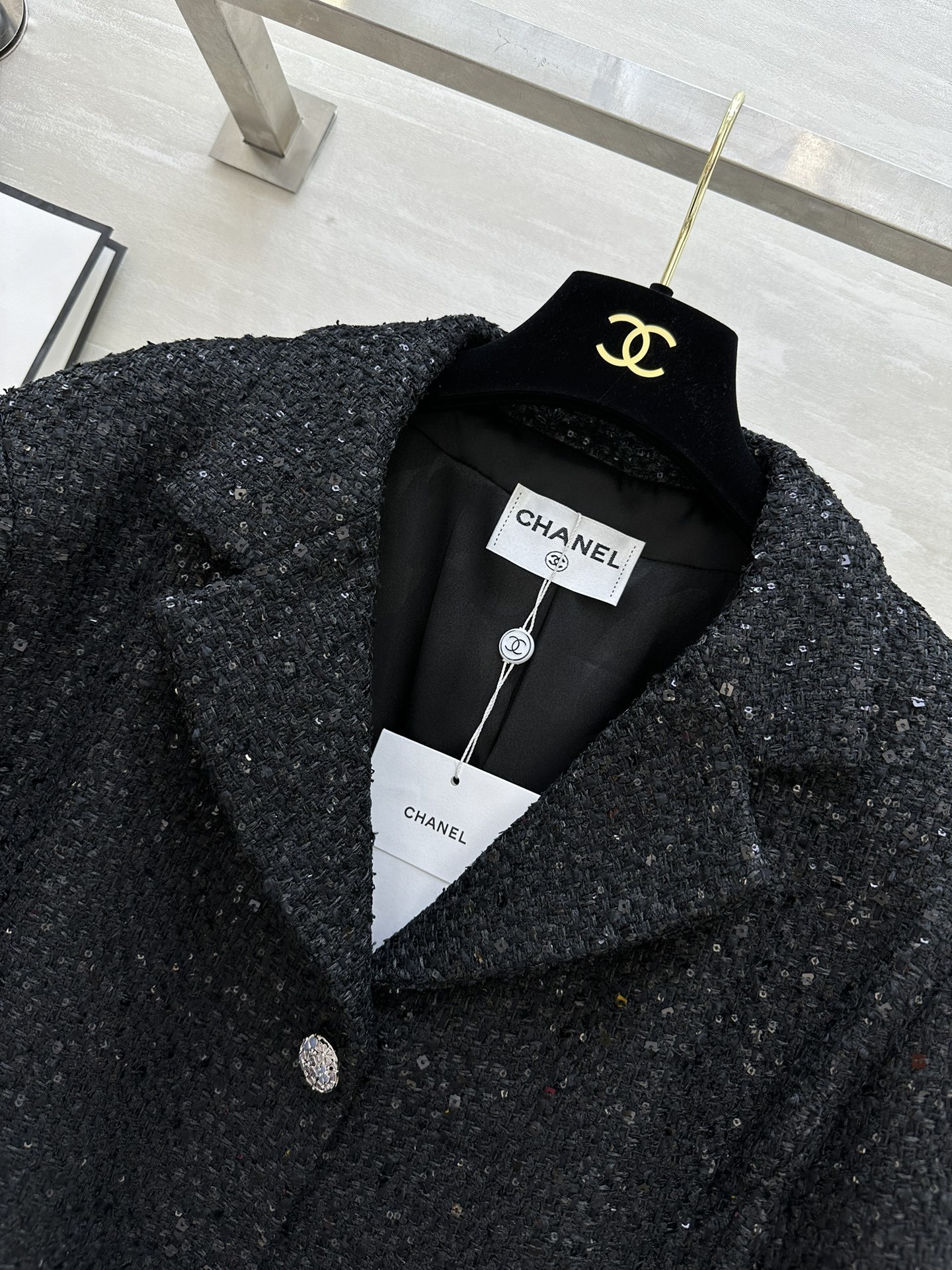 chanel ジャンパースーパーコピー アウター トップス 暖かい 柔軟 純綿 シンプル 秋服 ブラック_3