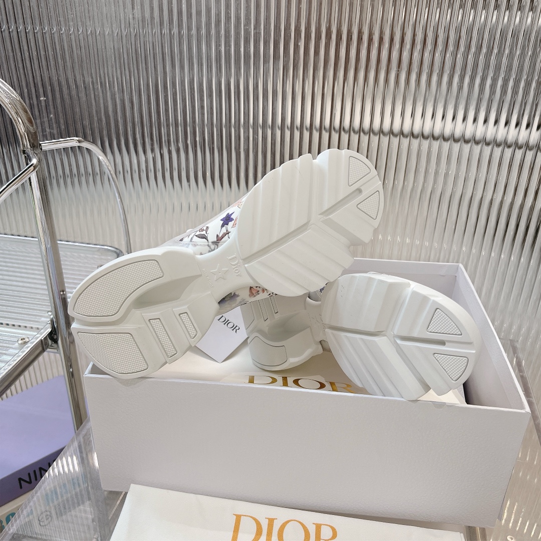 大販売 dior スニーカー メンズコピー 柔軟 歩きやすい カジュアルシューズ 人気 厚底 プリント ホワイト_6