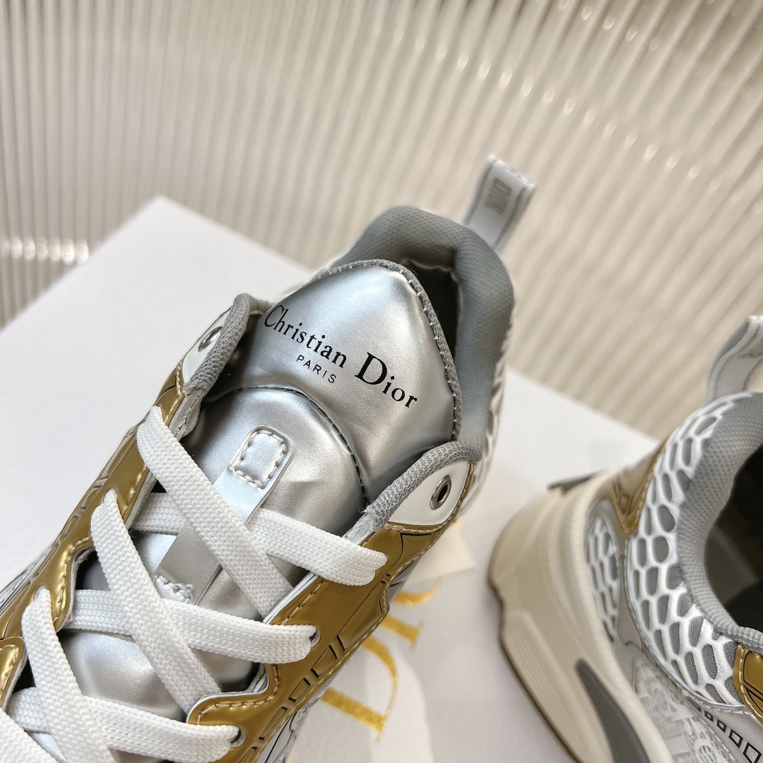 dior ハイカット スニーカースーパーコピー 歩きやすい カジュアル シューズ 運動 ランニング レディース シルバー_8