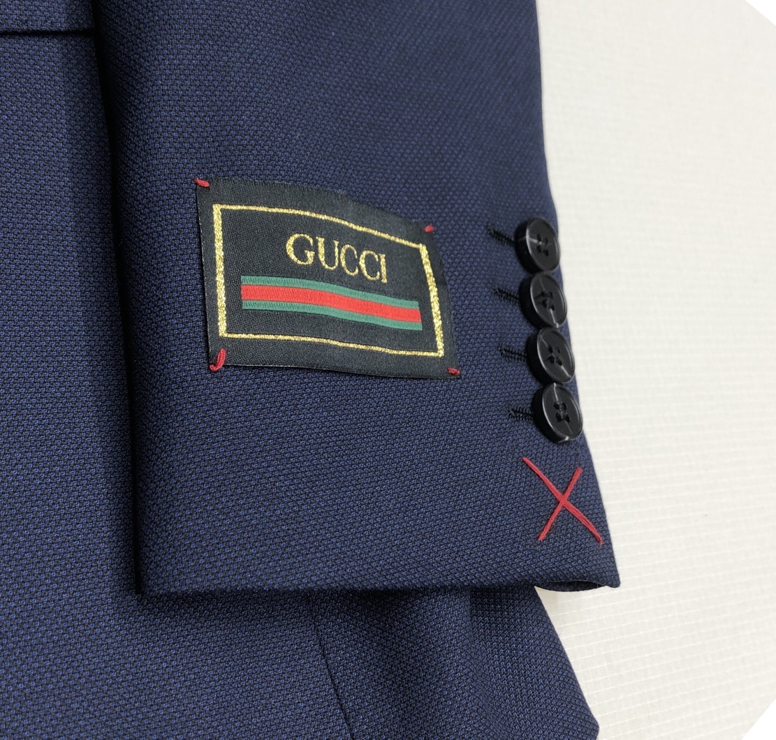 gucci ジャンパー偽物 スーツ 2点セット ビジネス 通勤 紳士 ハンサム トップス スラックス シンプル ブルー_5