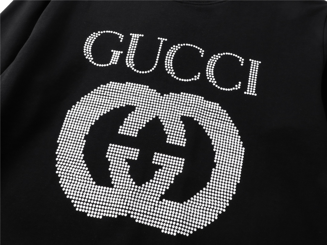 2024年秋冬新作 gucci パーカー 公式偽物 100％綿 シンプル 長袖 トップス ロゴプリント ブラック_8