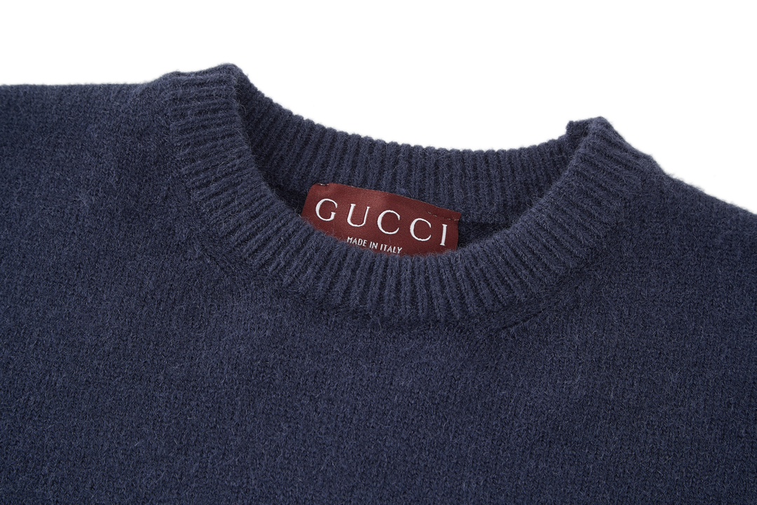 最新到着‼gucci セーターコピー シンプル 柔軟 ニット トップス ロゴ編み 暖かい ブルー_4