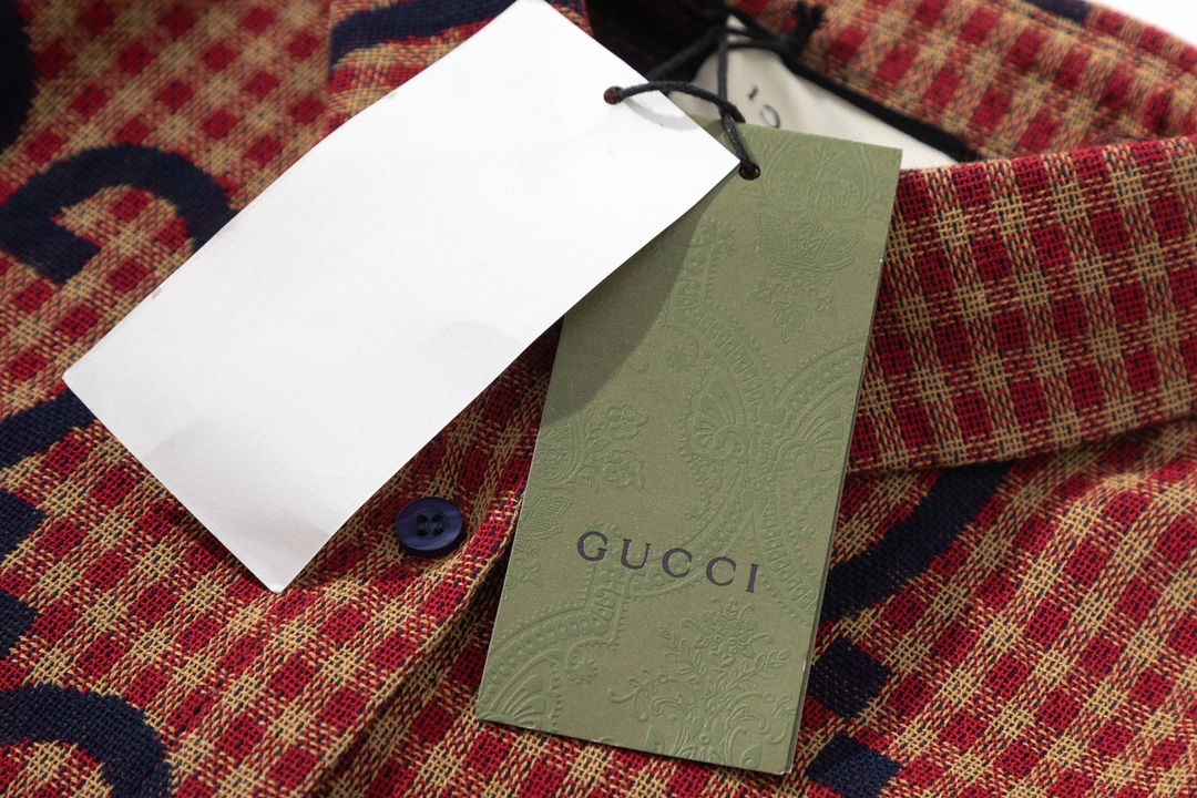 gucci の シャツコピー 柔軟 通勤 ビジネス 長袖 花柄 トップス 綿 柔らかい 男女兼用 オレンジ色_4