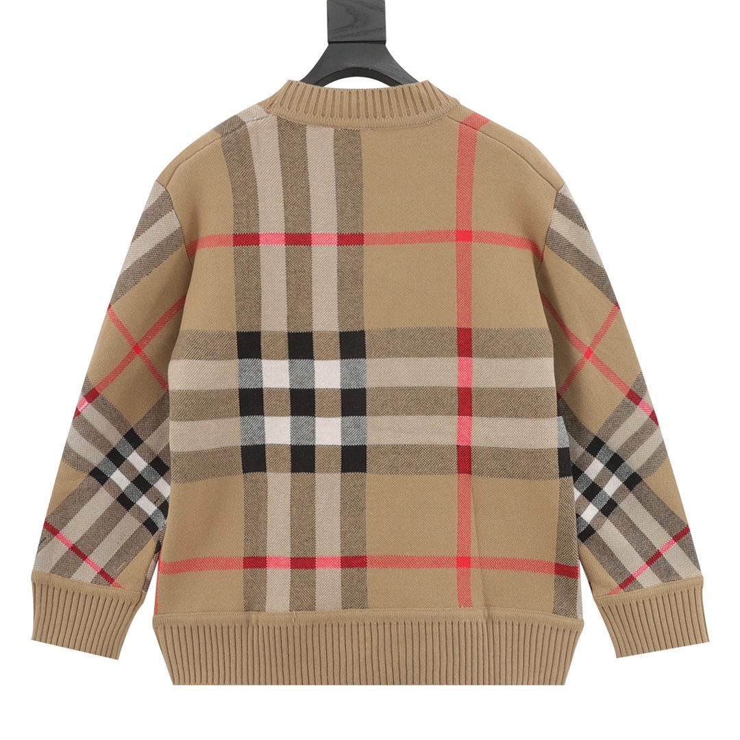 burberry ニット セータースーパーコピー ニット素材 アウター 暖かい 柔軟 トップス 弾性がいい カーキ色_2