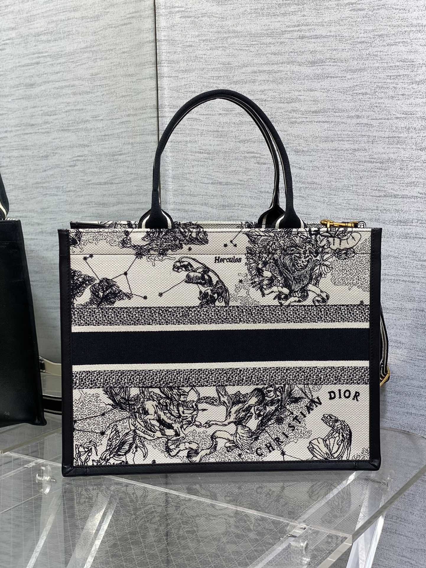 お買い得品 dior クラッチ バッグスーパーコピー ハンドバッグ プリント 実用 大容量 ブラック_4