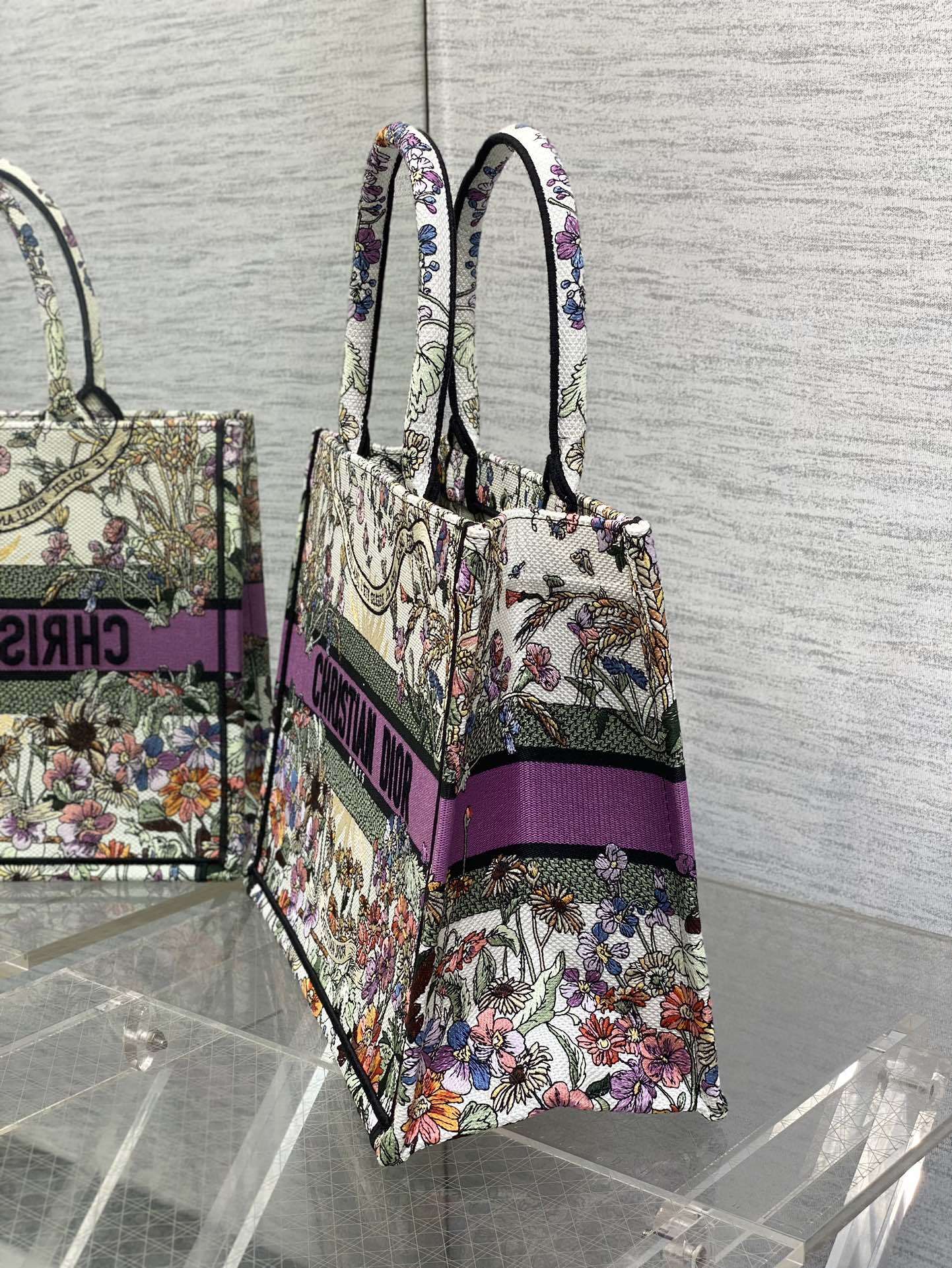 優雅バッグ Mサイズ dior ボストン バッグ偽物 ハンドバッグ 斜め掛けバッグ 大容量 刺繍 カラフル_6