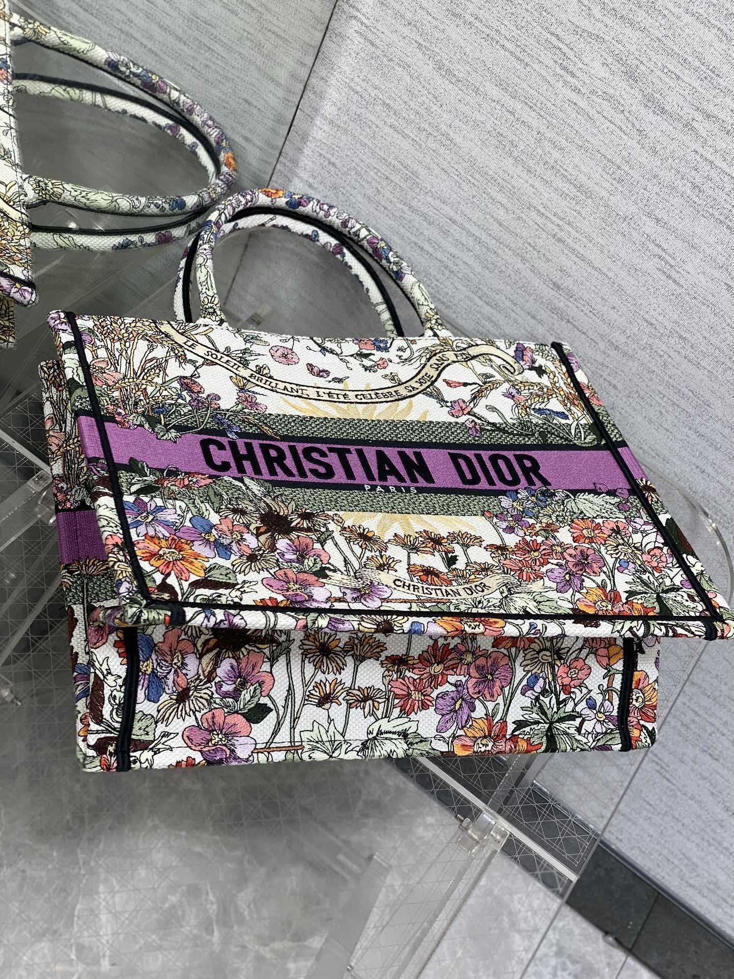 優雅バッグ Mサイズ dior ボストン バッグ偽物 ハンドバッグ 斜め掛けバッグ 大容量 刺繍 カラフル_7