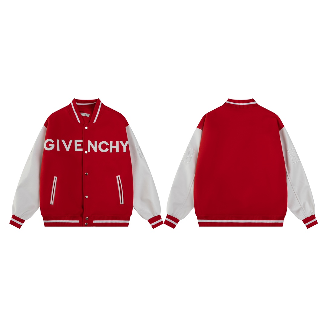 givenchy アウター偽物 トップス ジャケット 純綿 運動服 野球 厚い スポーツ S08 レッド_9