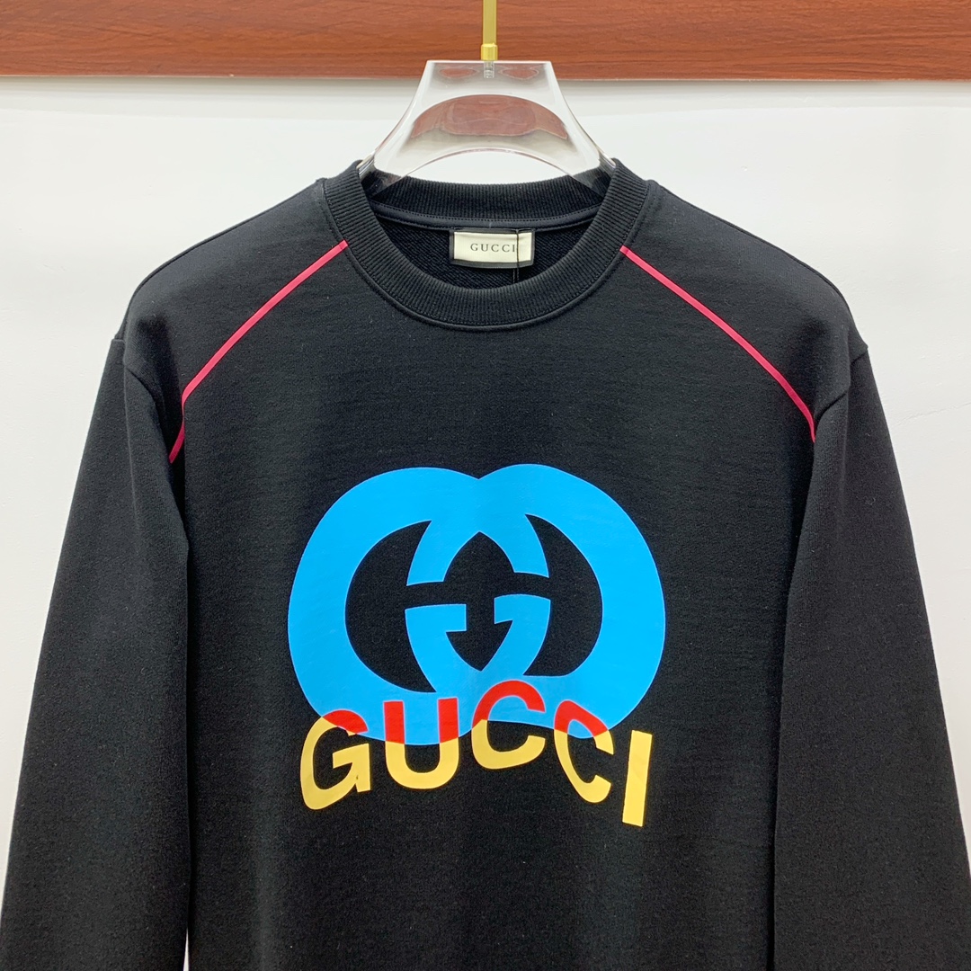 お得品‼gucci パーカー 公式スーパーコピー 柔軟  ゆったり トップス 純綿 通気性いい プリント ブラック_3