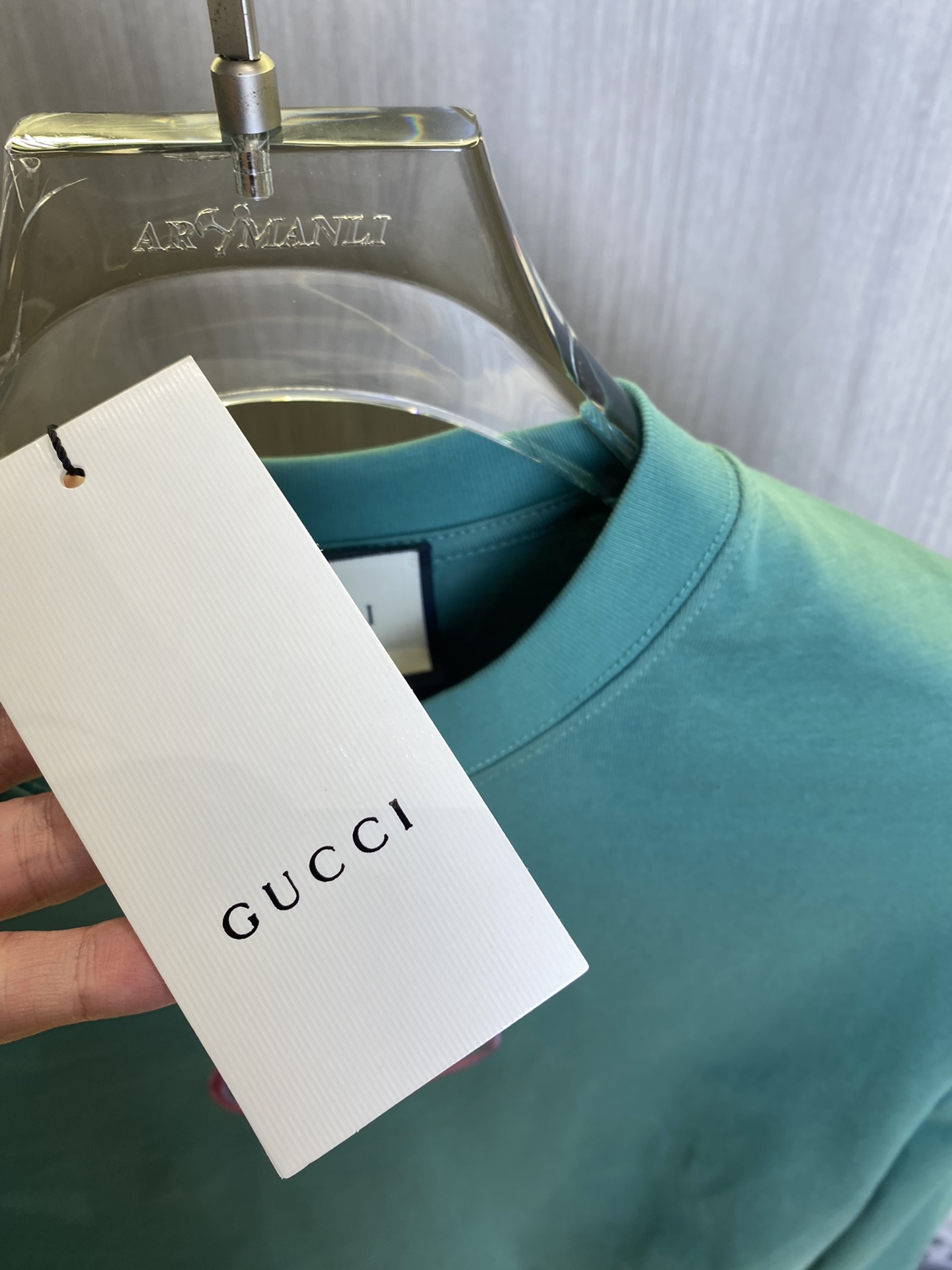 gucci アウトレット t シャツ偽物 純綿 トップス プリント 長袖 メンズ ゆったり 柔らかい グリーン_5