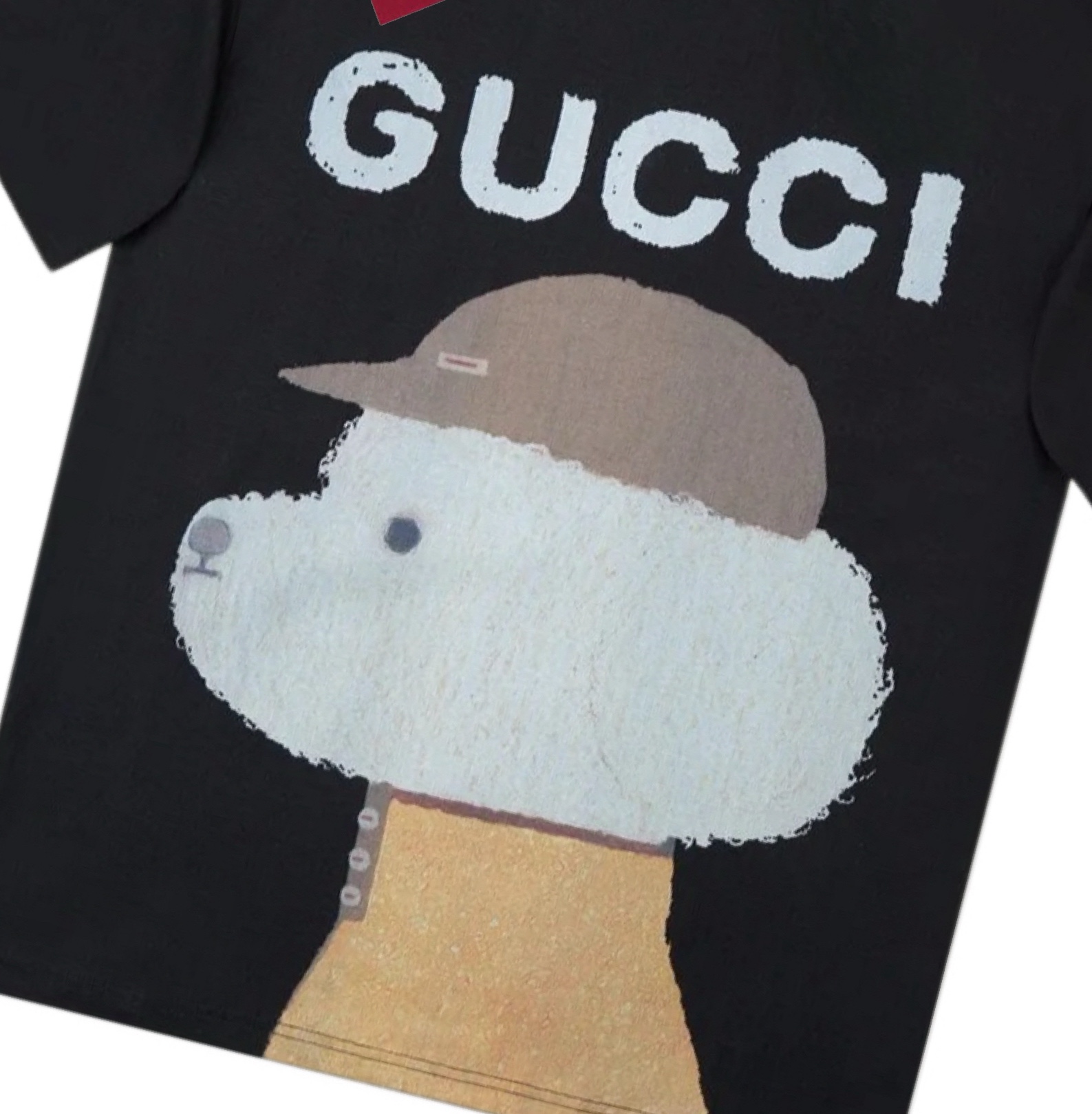 2025年のお買い得品 gucci クマ t シャツスーパーコピー 通気性いい  純綿 トップス 半袖 プリント 可愛い ブラック_4