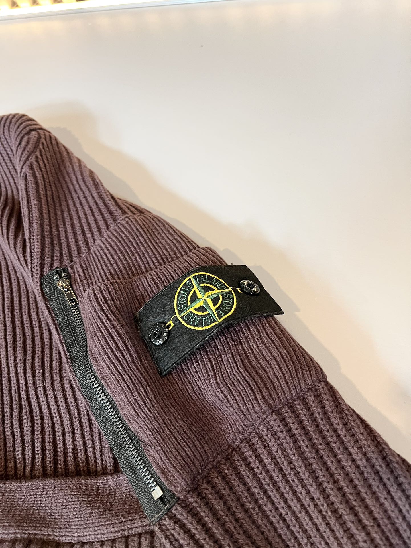 stone island ニット セーター偽物 アウター トップス 柔らかい ウール 高級感溢れる パープル_6